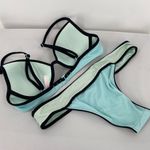 Victoria's Secret  The Fabulous Mint Green Colorblack Bikini 34B & Medium Photo 2