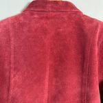 Uniform John Paul Richard 100% Leather Suede Full Zip Jacket Women's Medium Red Photo 8