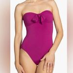 Robin Piccone Ava Strapless Bandeau One-Piece Swimsuit, Size 12, $178 Photo 0