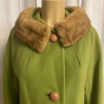 Vintage Marvelous Mrs Maisel Cashmere Coat Green Size L Photo 4