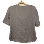 Armani Collezioni Womens Size 40 IT Gray Silk Blend Cowl Neck Blouse Photo 3