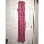 Diane Von Furstenberg ‎ DVF NWT Jumpsuit Geometric Print Sleeveless Belted Pink M Photo 3