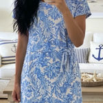 Lilly Pulitzer Inka Resort Mini Dress in Aqua White Size Medium Photo 0