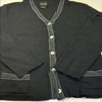 Andrea Jovine  Black  Cardigan with Button Details made in Italy Photo 6