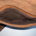 Vintage Leather Crossbody Purse Bag Brown Privata 10X9" Womens Ladies Photo 2