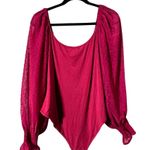 Zeagoo Women's long Puff Sleeve Ruffle Trim Tops Bodysuit Sexy Leotard Size XXL Photo 8