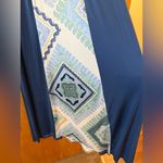 One World  Women’s Sleeveless Maxi Dress Blue New Age Boho Festival NWT Medium Photo 2