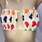 Zuliana Size S Multi Heart Bikini Print Top & Blue Bikini Bottom. New With Tags White Photo 1