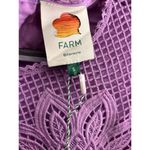 Farm Rio  Lilac Cut Out Guipire Midi Dress Size Small New w/tag $380 Photo 7