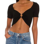 Michael Lauren  Tyrone Crop‎ Top in Black size Medium Photo 0