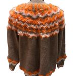 Marc New York  Women’s Size Large Camel & Orange Faux Fur‎ Sweater Photo 4