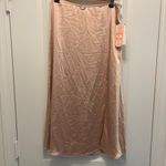 GB Long Skirt with Slit Champagne Color Size Small NWT Photo 1