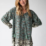 Natural Life  Dara Tunic Dress Womens Size Small Long Sleeve Boho Bohemian Photo 0