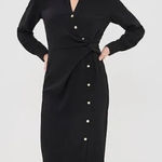 Veronica Beard Wright Asymmetric Button Midi-Dress Size 12 NWT Photo 0