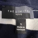 The Limited  Navy/White Striped Lace Floral Trim‎ Sleeveless Top EUC Size  SP Photo 8