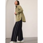 Athleta L Midday Relaxed Shirt Olive Branch Green Large Photo 4