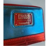 Lounge Fly x Marvel Purse Wallet Captain Marvel Metallic Logo Zip Around Photo 2