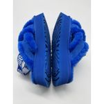 UGG  Disco Cross Slide Sandals Blue Fluffy Fur Platform Shoes Women’s Size 5 Photo 4