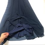 Bill Levkoff Levkoff Bridemade Navy Chiffon gown maxi dress Size 2. Photo 4