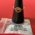 Bomb Party RBP3557 “Sweet Sparkle” Genuine Citrine on RoseGold Sz 10.5 Ring NWOT Photo 2