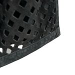 Melanzana Skirt Black Suede Laser Cut Design Soft Leather USA Made Size 6 Photo 2