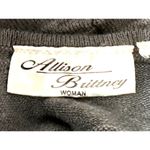 Allison Brittney Small Gray Textured Knit Long Sleeve Dress Soft Glam Open Back Photo 6