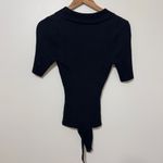 Abercrombie & Fitch  Knit Ribbed Hook-and-Eye Short-Sleeve Bodysuit Size Medium Photo 4
