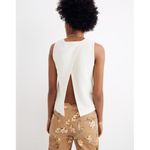Madewell  Texture & Thread Split-Back Shell Top Sleeveless Cream Shirt Women's S Photo 8