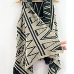 Truluv Aztec Western Knit Fringe Cardigan Vest sz Girls 12 Boho Southwestern Tan Size M Photo 3