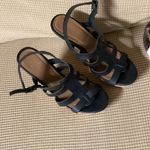 Charlotte Russe  ankle strappy wedges. Black. Size 7 Photo 2