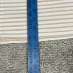 AYR  French Fry Shirt Womens XS 3/4 Sleeve Pima Cotton Top Tan White Striped Photo 4