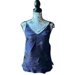 Anthropologie  Floreat XS Navy Crinkle Tank | Spaghetti Strap Boho Party Go Out Photo 1