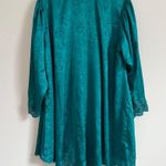 Victoria's Secret Vintage Victoria’s Secret Robe Floral Embroidered Beaded Size M/Large Teal Blue Photo 6