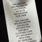 Elie Tahari  Rhinestone Edged V Neck Sweater Pleated Puff Short Sleeve Black S Photo 6