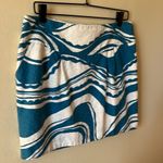 Trina Turk Blue Swirl Print A-Line Skirt Size 12 Photo 2
