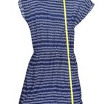 Gap  Women's Short Sleeve Navy and Red Floral Patterned  Elastic Waist Dress Photo 6