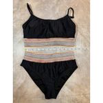 NWOT Black Retro Band Bikini Set (Size M) Size M Photo 2