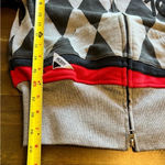 10.Deep Pattern Diamond Zip Up Sweater Hoodie Black Gray Streetwear Small Photo 9