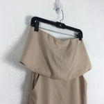 Lulus Lots of Love Beige Strapless Ruffle Bodycon Pencil Midi Dress XS Photo 7