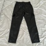 ZARA  Faux Leather Black Cargo Pants Photo 4
