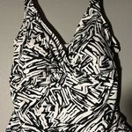 Caribbean Joe Slim Shaper by animal print cross cross front high sides tankini Photo 1