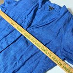 Nic+Zoe  Women’s Petite Large Linen Blue 3/4 Button Down Top Blouse Breathable Photo 5