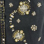 Yarnworks Vintage 80's Large Black and Yellow Beaded Embroidered Sweater Vest Photo 11