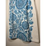 Anthropologie JUST TAYLOR Sheath Dress White Blue Quiet Luxury Greece Size 12 Photo 2