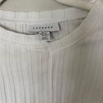 Topshop disjointed rib long sleeve tee in white sz xs Photo 2