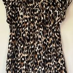 Style & Co Brown / Black Short Sleeve Blouse Size XL Photo 8