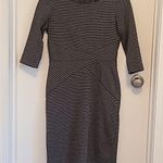 White House | Black Market  Dress Size 4 Slimming Wrap Waist Shimmer Striped Photo 0