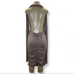 DBLJU by Jiniy Scrunch Dress Size XL NWT Tan Photo 2