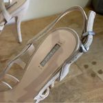 Giorgio Armani  Strapy Mob wife Suede Nude Heels Photo 2