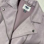 Old Navy Lavender Faux Suede Moto Biker Jacket Photo 1